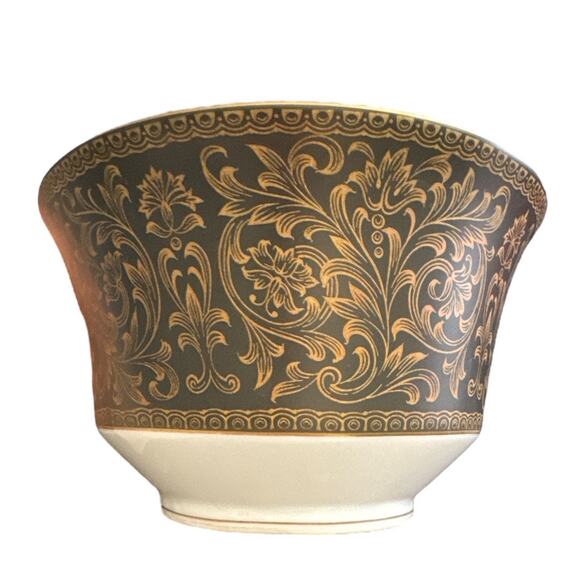 Sango China Vintage Richelieu Black Gold Vegetable Bowl - Picture 4 of 10